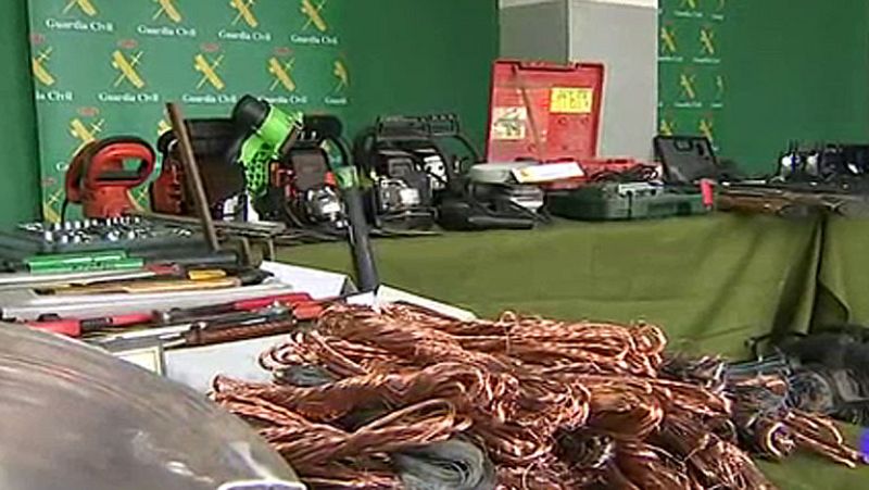 Desmantelada una organización de robo de cobre a la que se imputan más de 170 delitos
