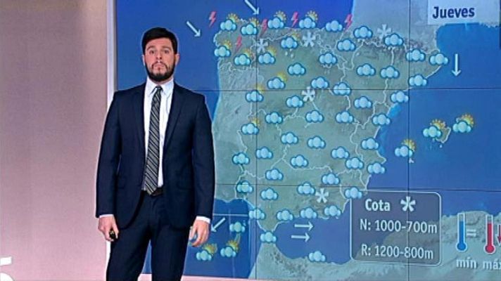 El tiempo - Lluvias generalizadas y nieve en el norte por encima de 900 metros
