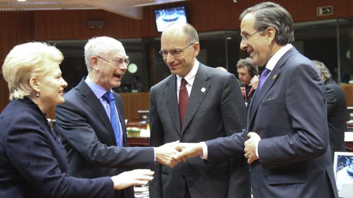 Telediario 1 - El mecanismo único de liquidación de bancos en dificultades, en la agenda de los jefes de Gobierno de la UE