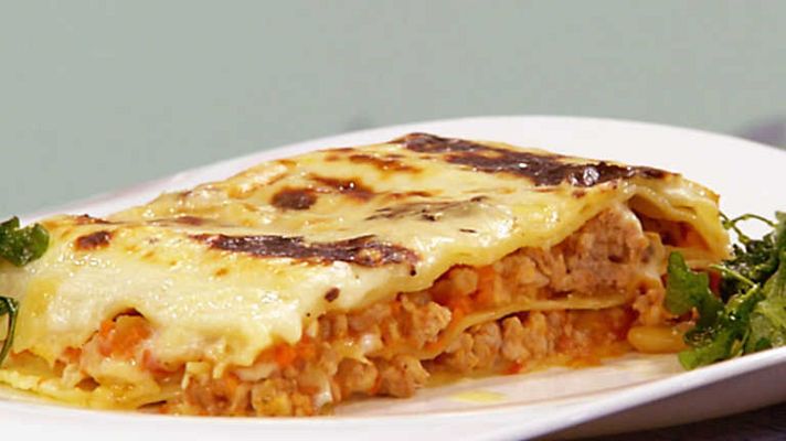 Cocina con Sergio - Lasaña de cerdo a la crema de queso