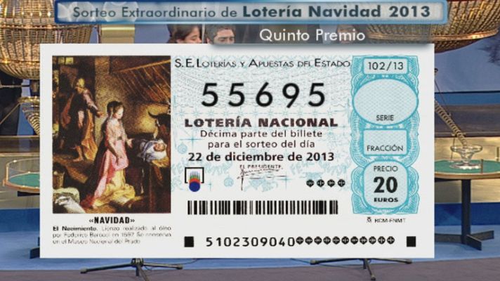 Lotería de Navidad - Vídeo del segundo quinto premio, el 55.695, íntegro para Premià de Mar, en Barcelona