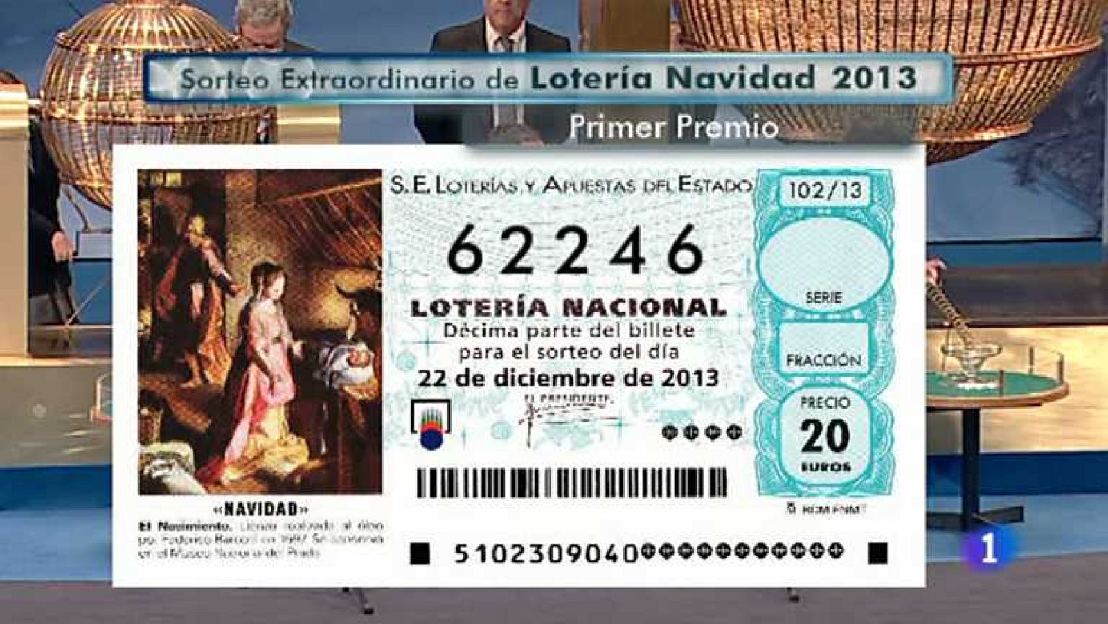 Sorteo de la Lotería de Navidad 2013 - Tercera hora - ver ahora