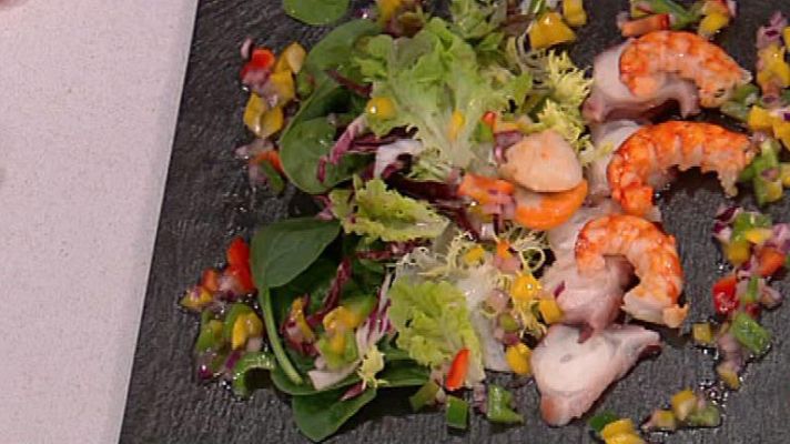 RTVE Cocina - Ensalada templada de marisco y lima