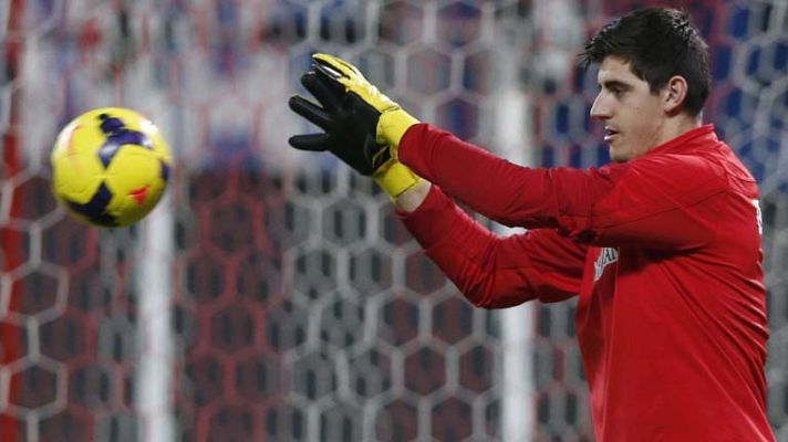 Telediario 1 - Courtois sorprende a un aficionado del Atlético