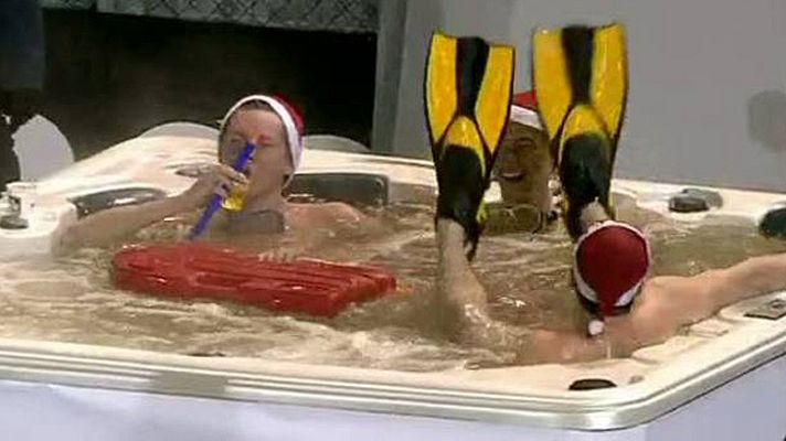 Telediario 1 - Un gol y al 'jacuzzi'