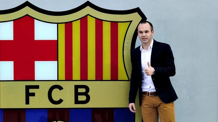 Telediario 1 - Iniesta, tras su renovación: "Es un día mágico"