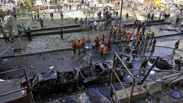 Telediario 1 - Atentado en el Líbano