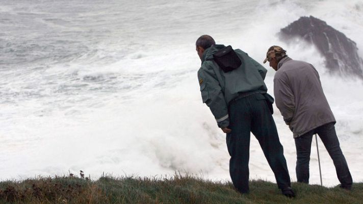 Telediario 1 - Hallan desaparecido por temporal