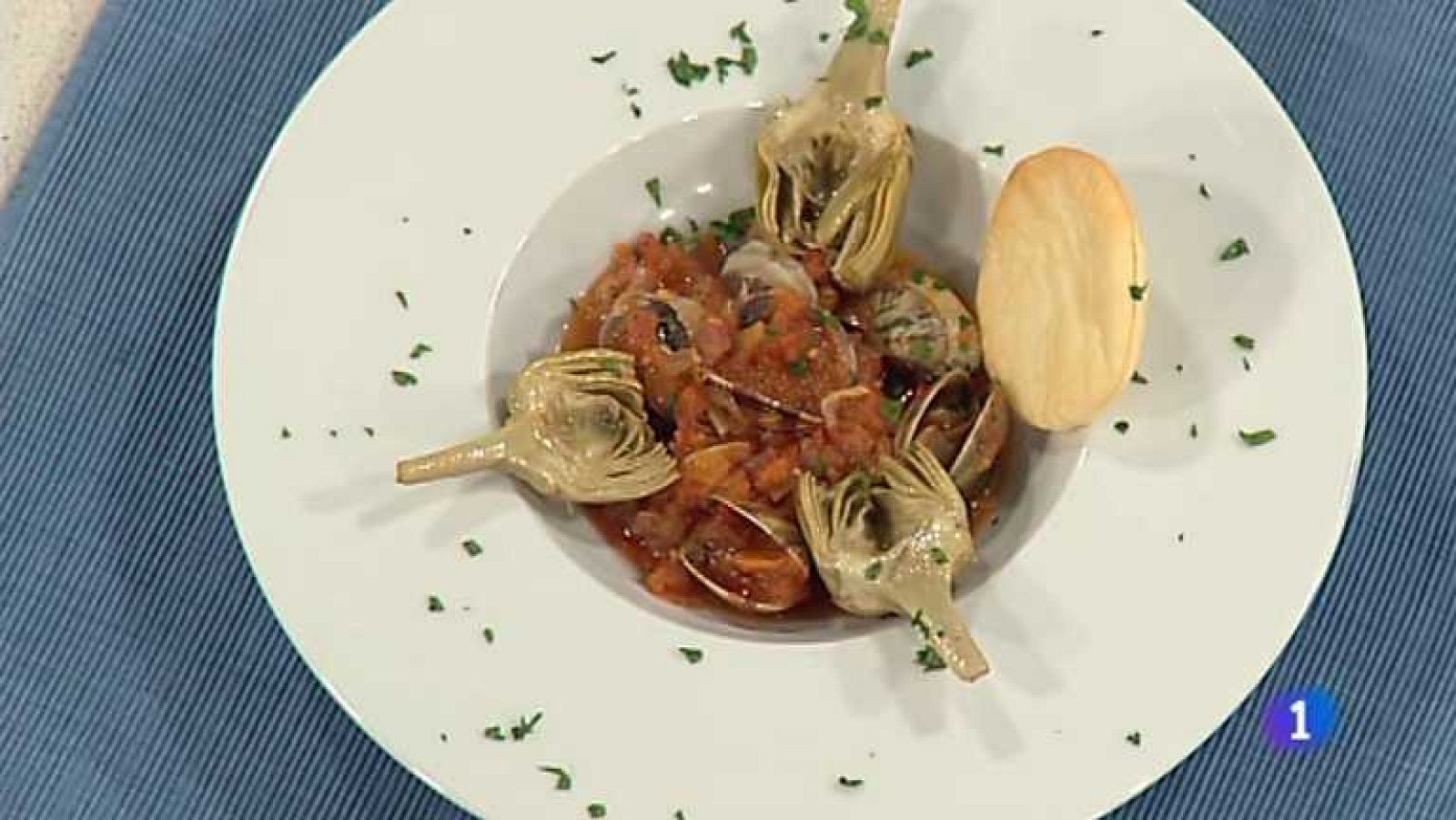 Cocina con Sergio - Alcachofas tiernas con marisco fresco - Ver ahora