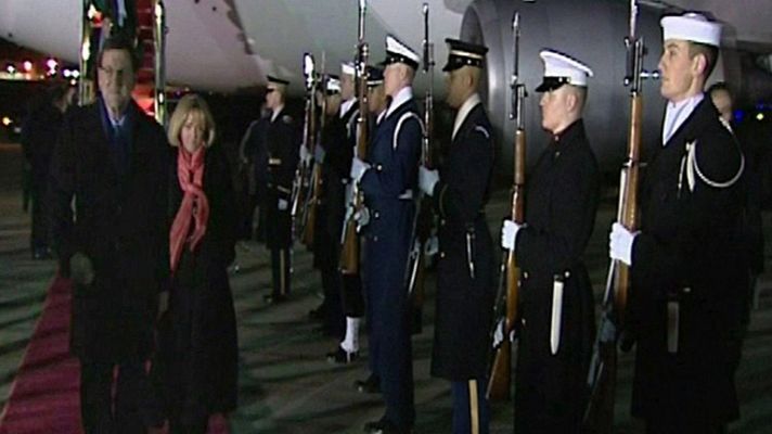 Telediario 1 - Rajoy ya está en Washington