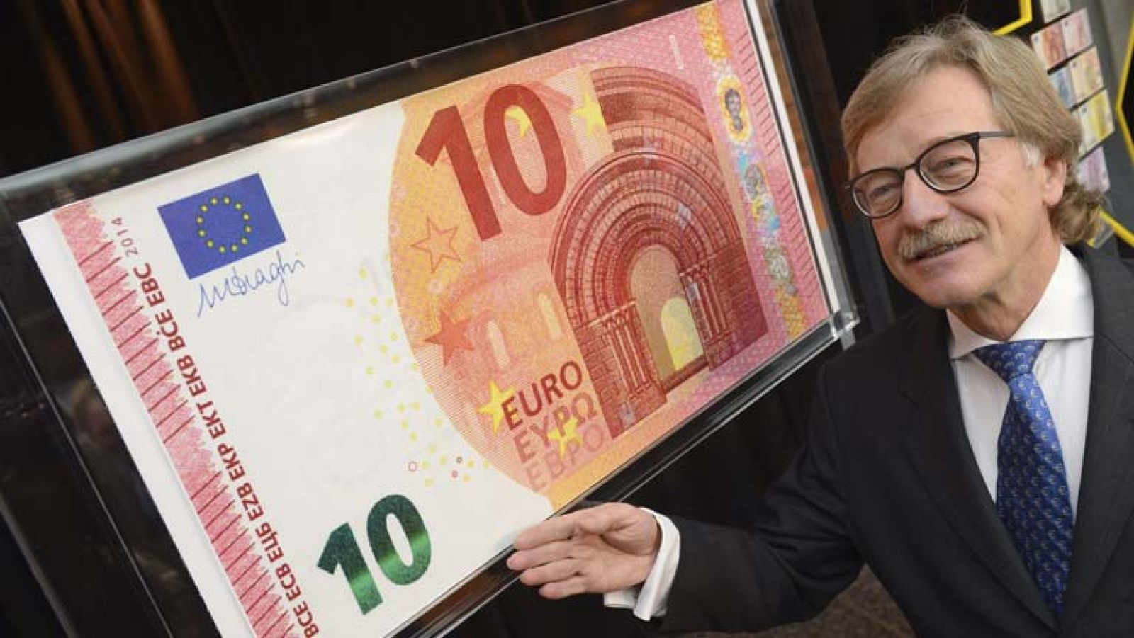 El Banco Central Europeo presenta el nuevo billete de 10 euros