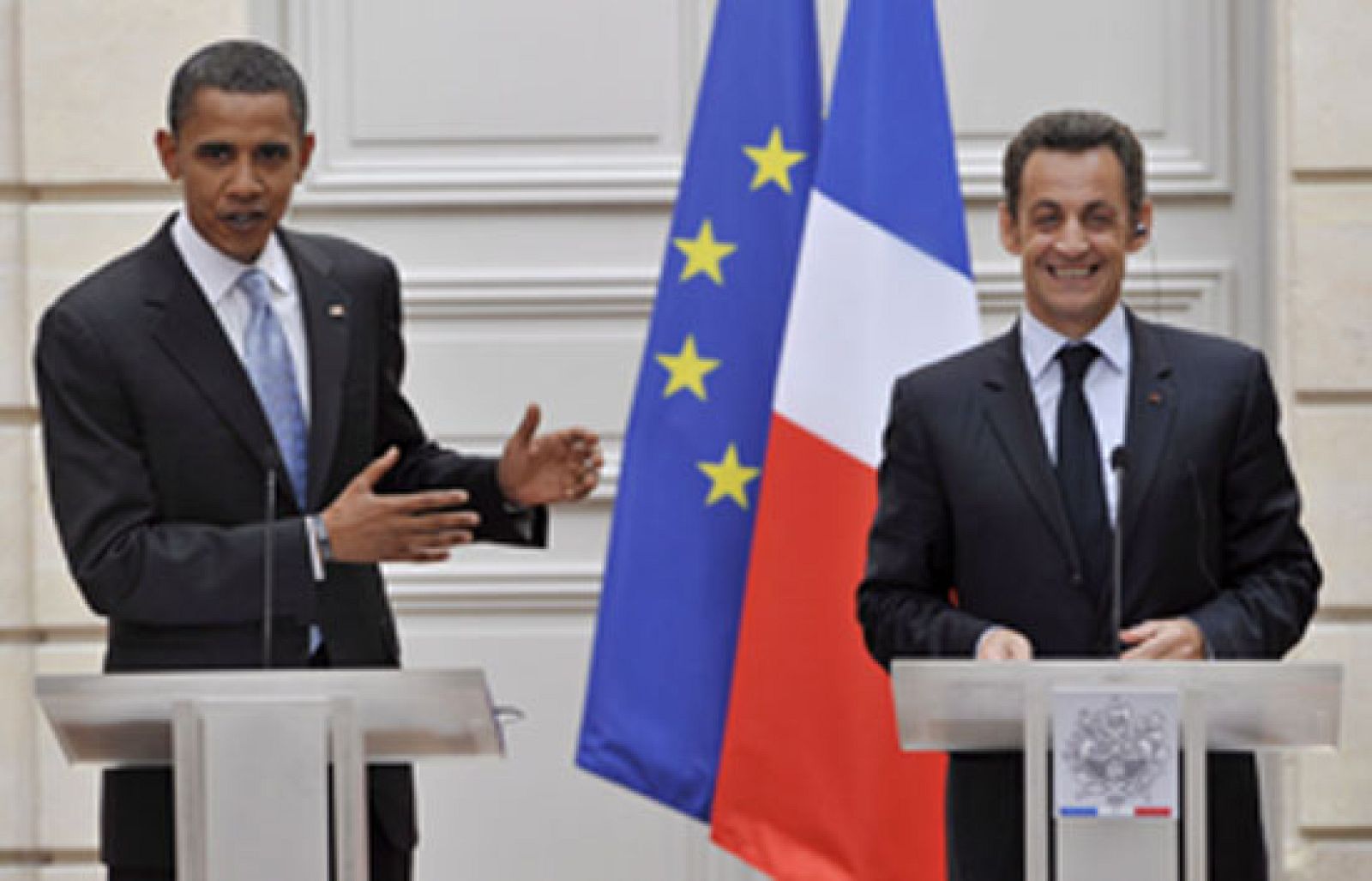 Sarkozy recibe a Obama | Ver