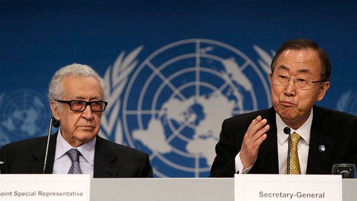 Telediario 1 - La oposición siria y el régimen abren la puerta a un alto el fuego tras cruzar acusaciones al inicio de Ginebra II