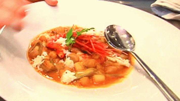 RTVE Cocina - Potaje de gambas, sepia y alcachofa