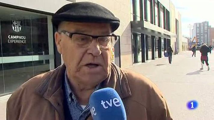 Telediario 1 - Los socios del Barça, divididos ante la dimisión de Rosell