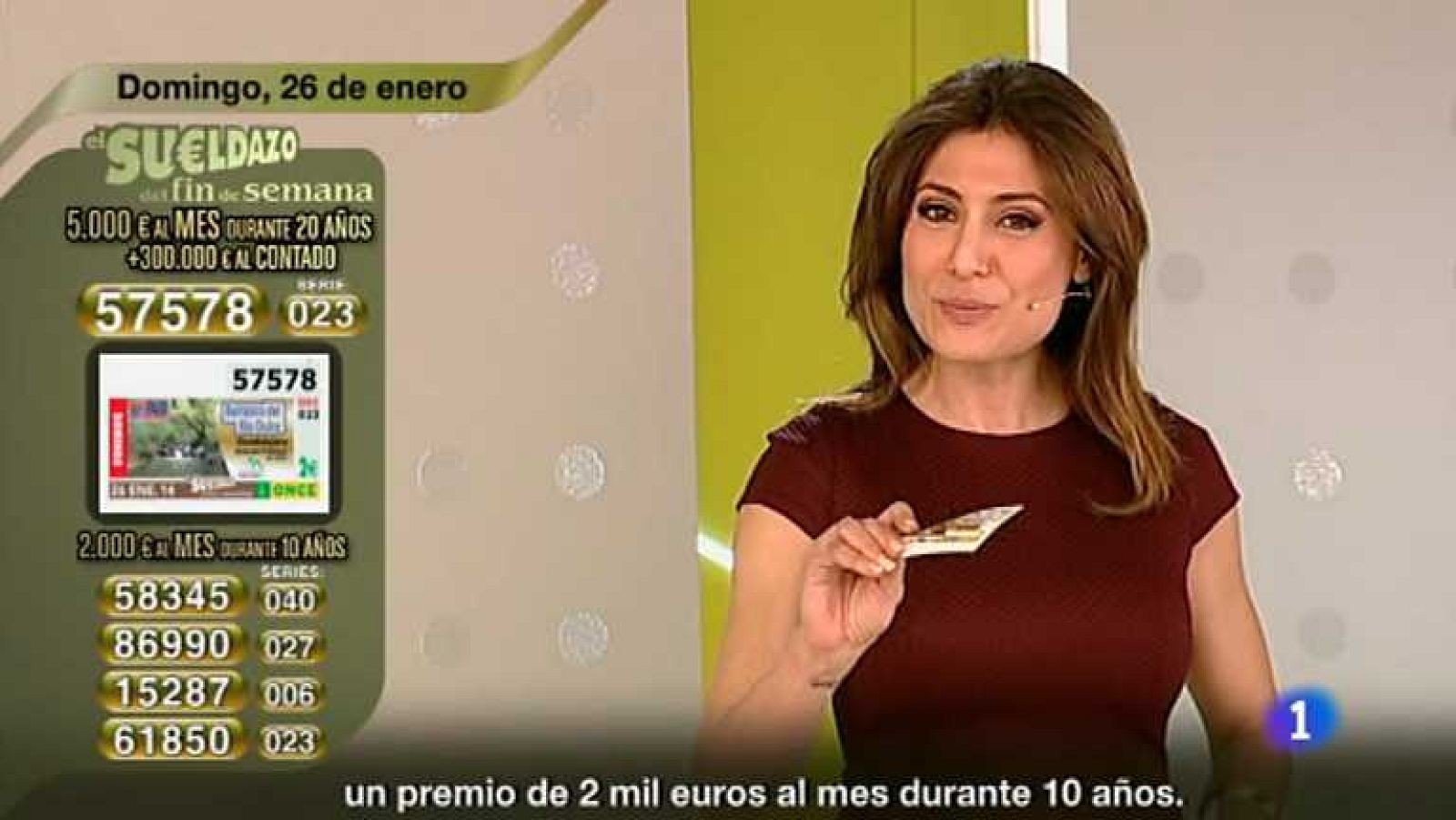 Sorteo ONCE - 26/01/13 - Ver ahora