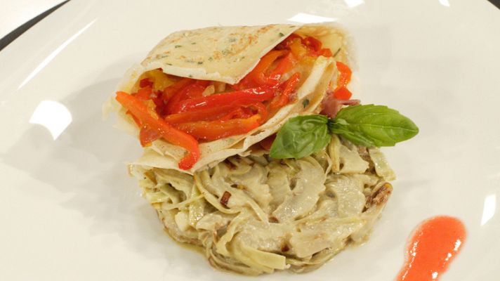 RTVE Cocina - Crepes mediterráneos con alcachofas