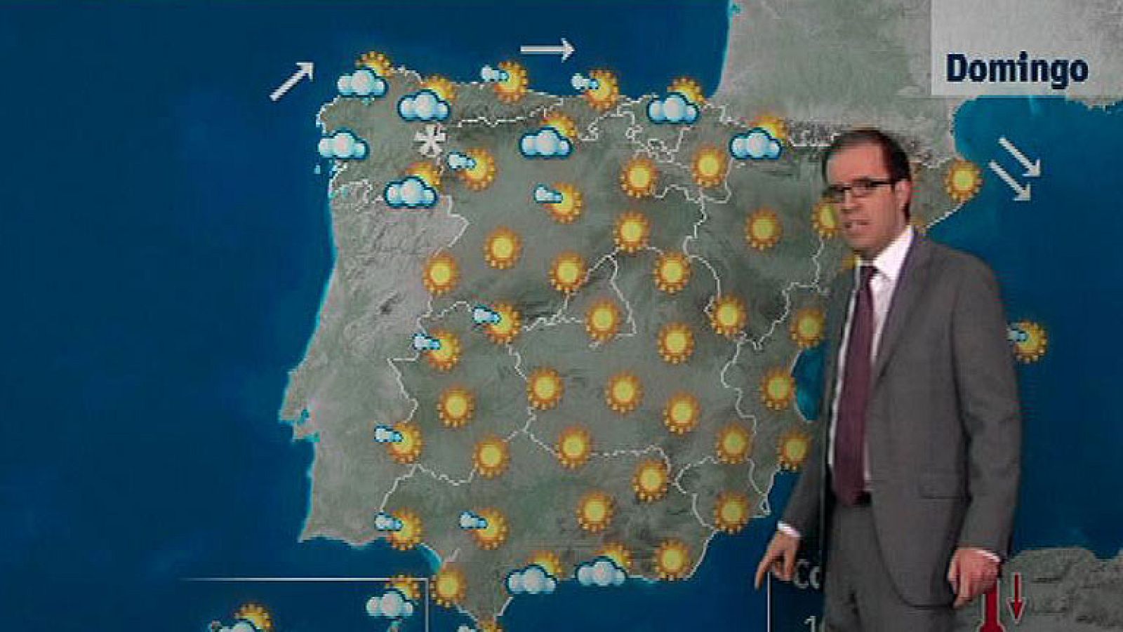 Lluvias débiles en el noroeste y vientos fuerte en Cataluña y Baleares