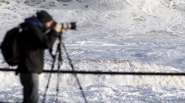 Telediario 1 - Temporal en el Cantábrico
