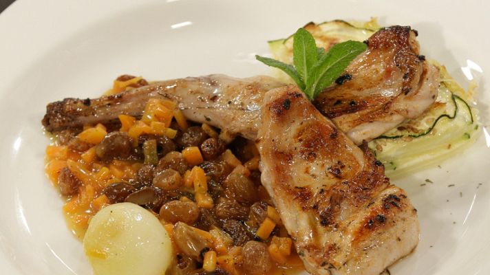 RTVE Cocina - Conejo a la sidra con gratén de cal