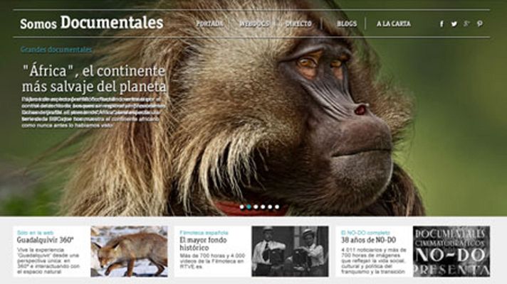 Telediario 1 - "Somos documentales", web RTVE.es