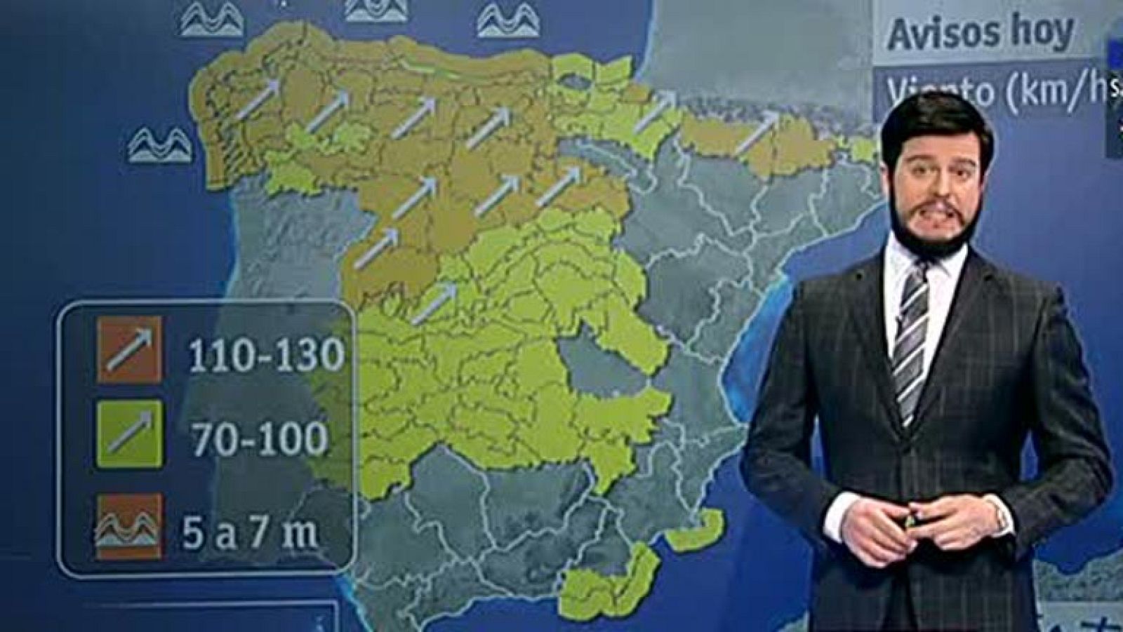 Viento fuerte con rachas huracanadas en Galicia y Cantábrico - El tiempo | Ver