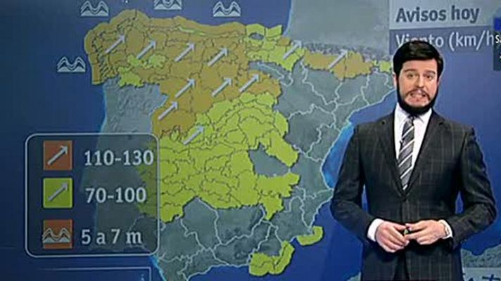 El tiempo - Viento huracanado en Galicia