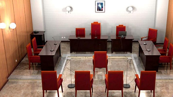 Telediario 1 - La sala donde declara la infanta