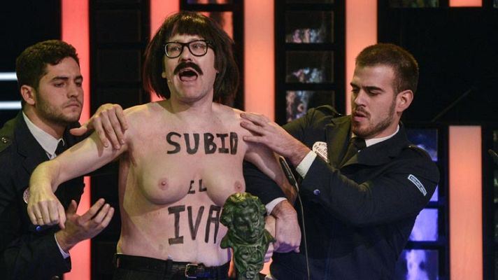 Premios Goya - La parodia de los 'chanantes' en los Goya 2014: "Subid el IVA"