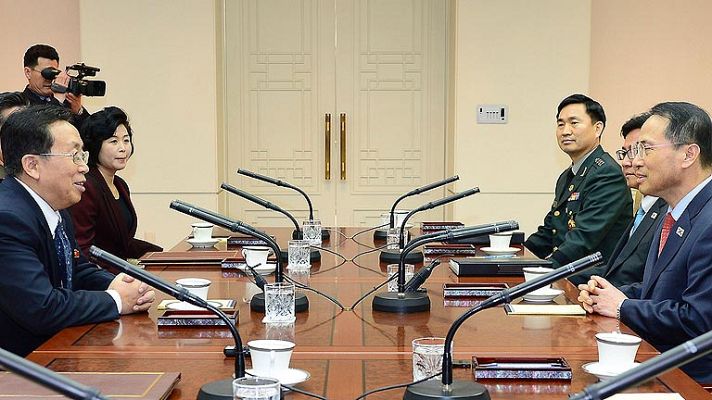 Telediario 1 - Reunión de las dos Coreas