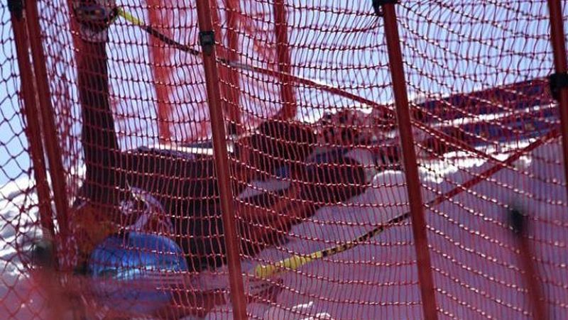 Carolina Ruiz se cae en la prueba de descenso