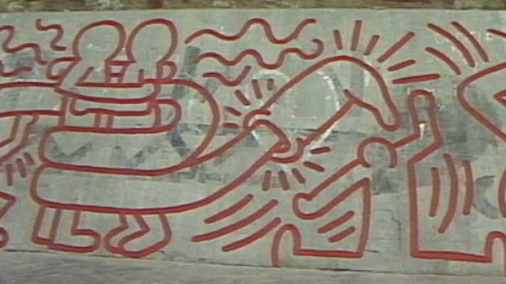 Telediario 1 - Mural de Keith Haring