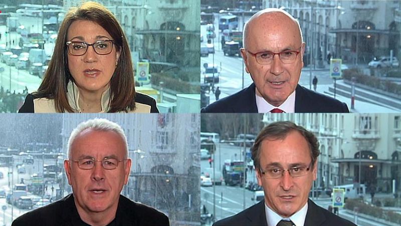 PSOE, IU y CiU pedirán explicaciones sobre reforma laboral, inmigración y Cataluña; el PP insistirá en la mejora económica - Los desayunos | Ver