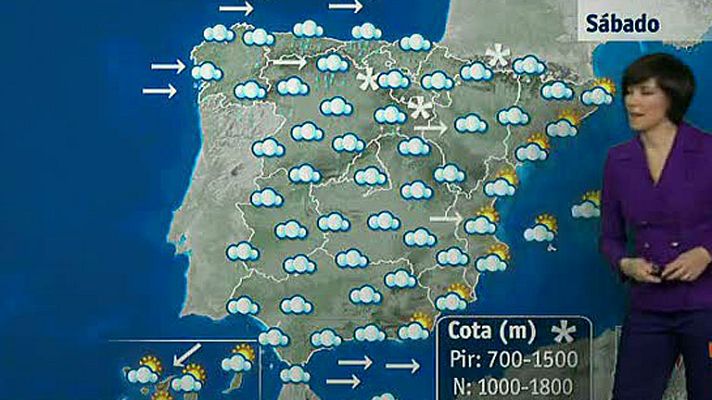 El tiempo - Nieve en cotas bajas del norte y lluvia en Galicia y el Cantábrico