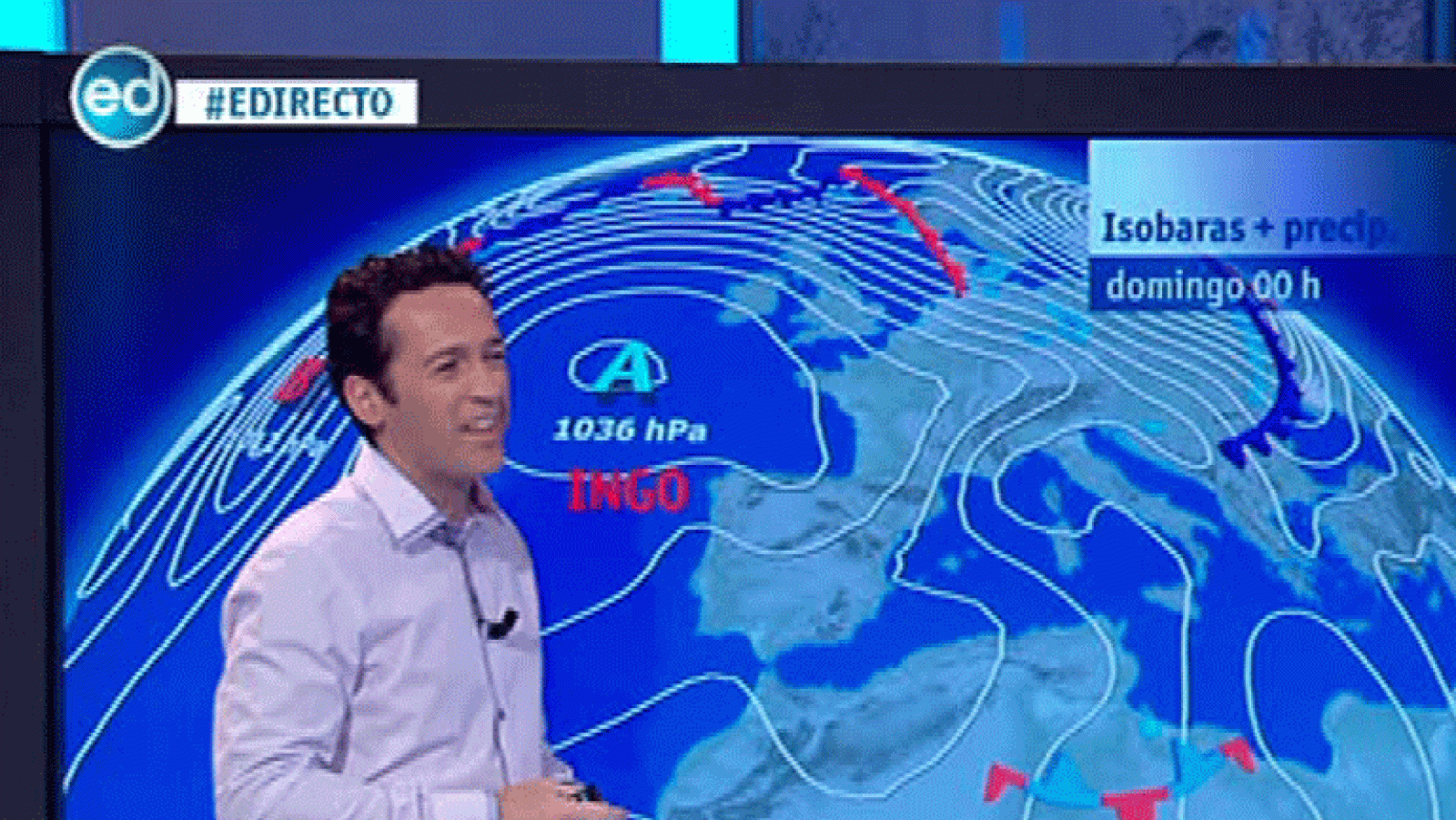 España Directo-Nubes, solo en el norte