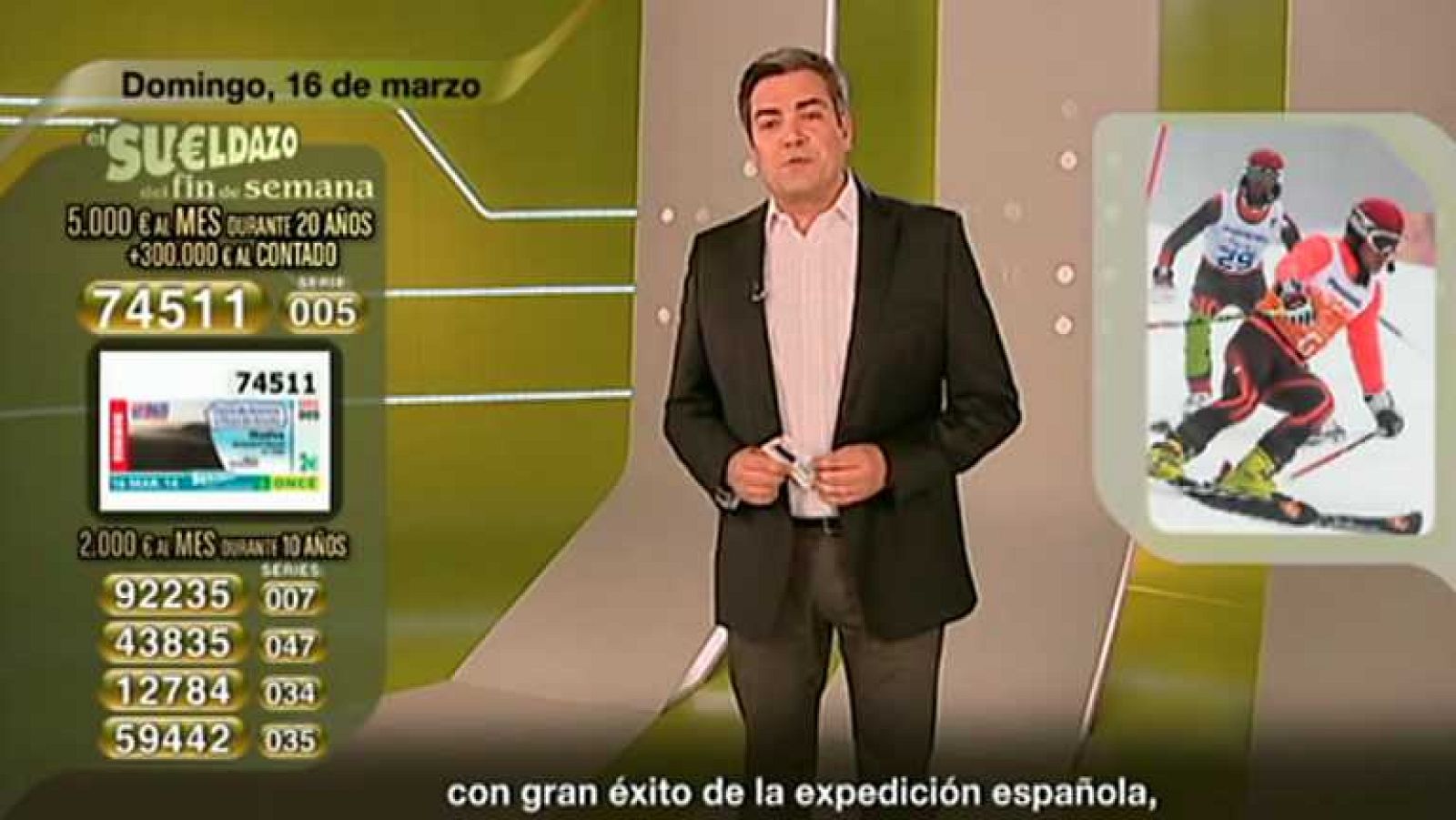 Sorteo ONCE - 16/03/14 - Ver ahora