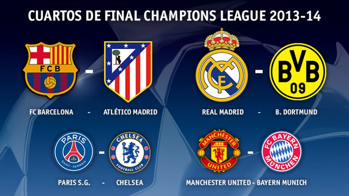 Champions League - Barça- Atlético y Madrid- Dortmund, cuartos de la Champions