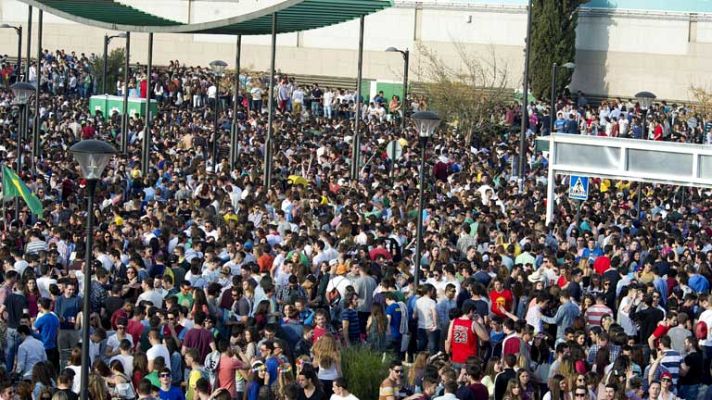 Telediario 1 - Botellón de bienvenida a la primavera