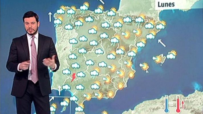 El tiempo - Lluvias en la mitad oeste y ligera subida de temperaturas
