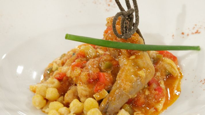 RTVE Cocina - Pisto con conejo y garbanzos