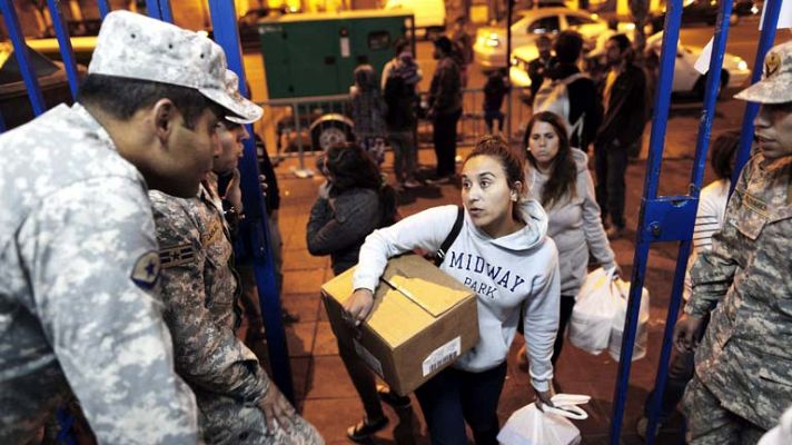 Telediario 1 - Incendio en Valparaíso, Chile
