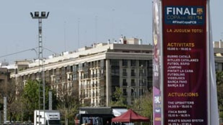 Telediario 1 - Valencia prepara la fiesta para las aficiones de Barça y Madrid