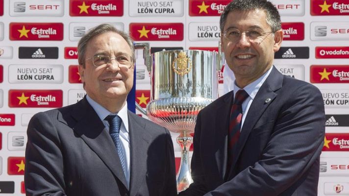 Telediario 1 - Cordialidad entre los presidentes del Madrid y el Barcelona