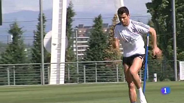 Telediario 1 - Cristiano, Ramos y Marcelo se entrenan en el día libre