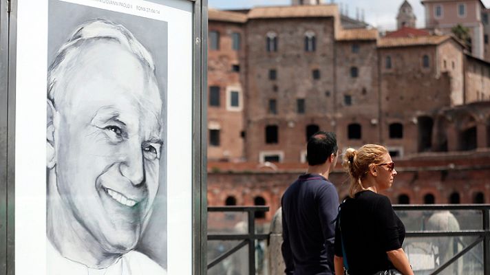 Telediario 1 - Juan Pablo II y Juan XXIII serán canonizados este domingo