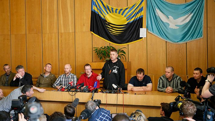 Telediario 1 - Los observadores retenidos: "No somos prisioneros"