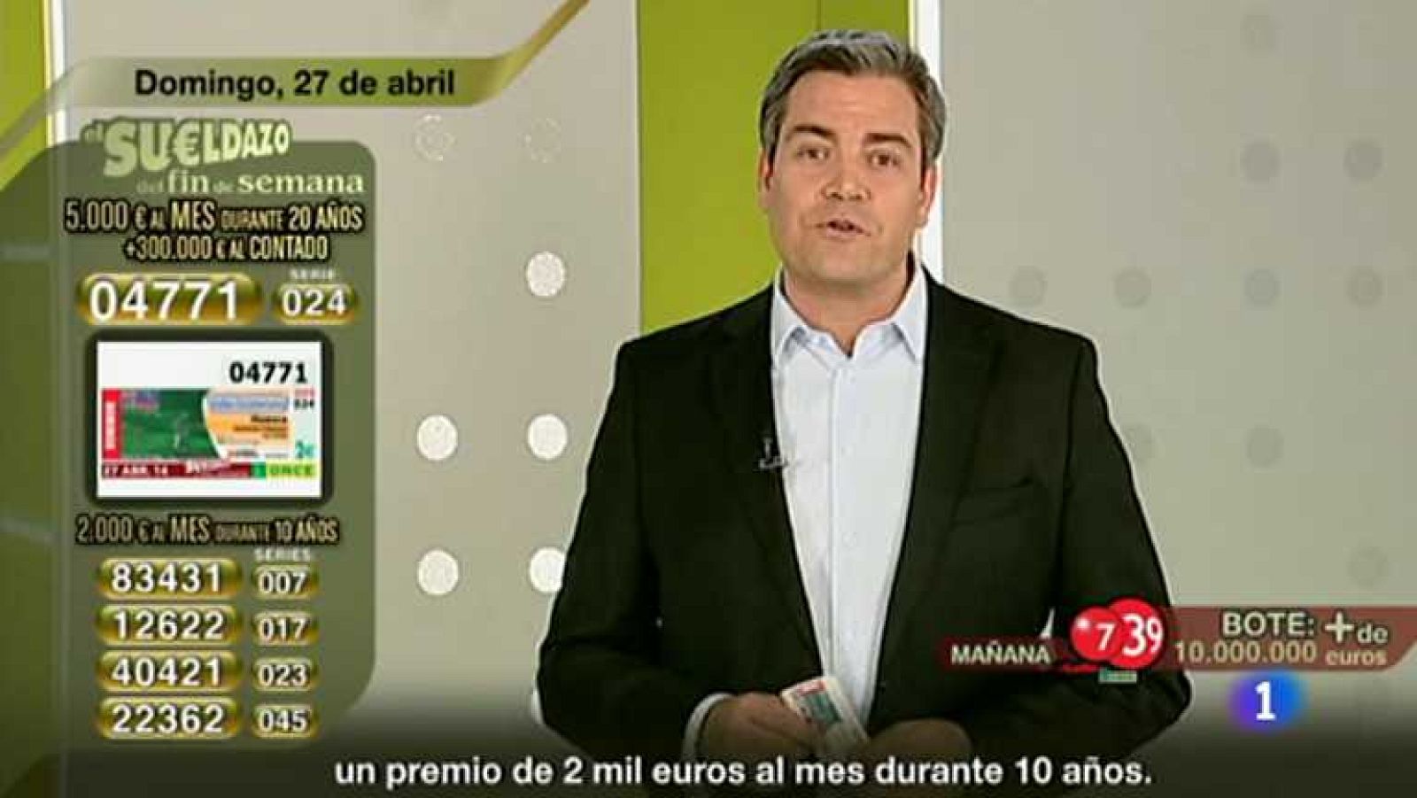 Sorteo ONCE - 27/04/14 - Ver ahora