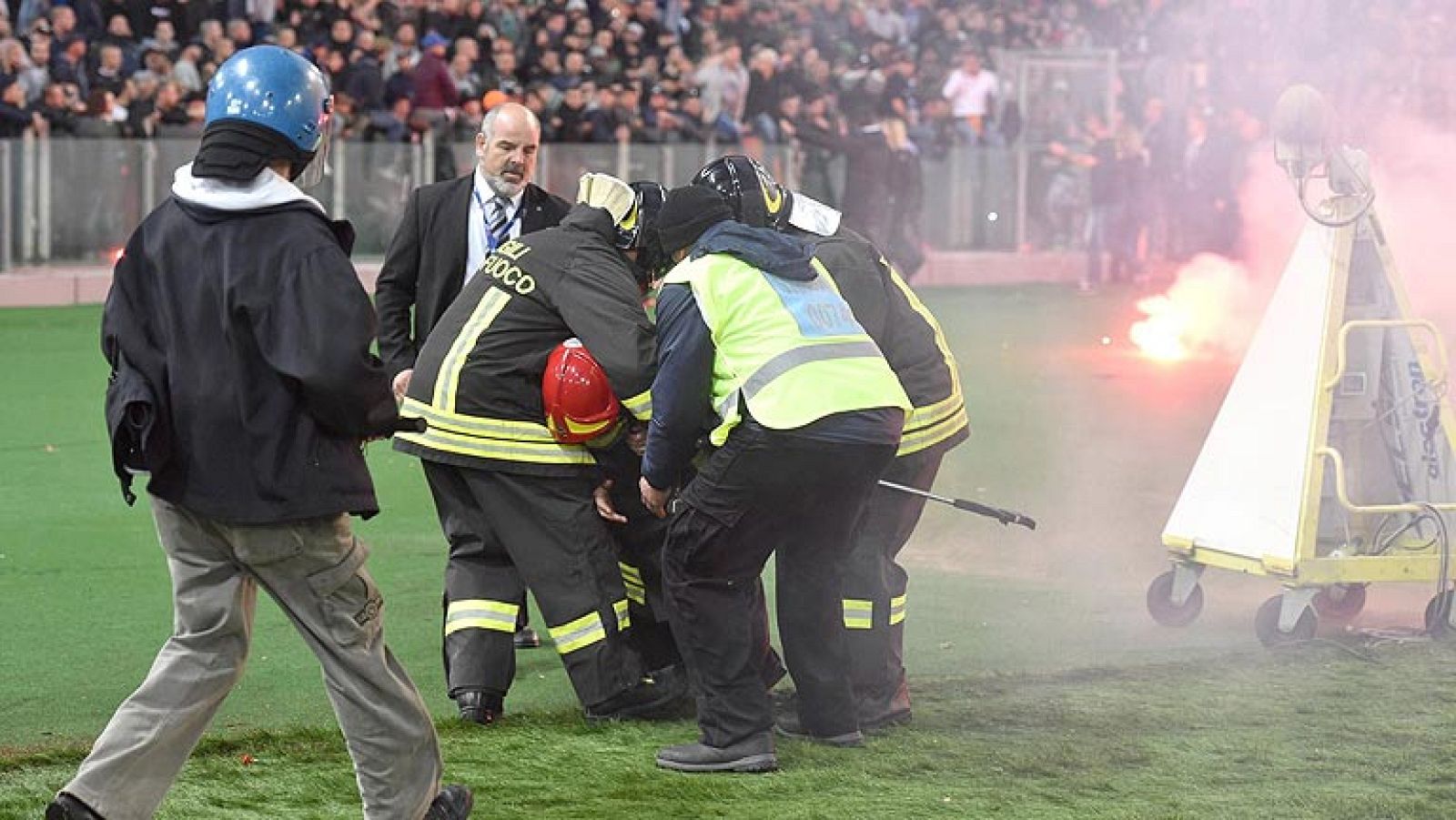Vergonzosos incidentes antes de la Copa de Italia