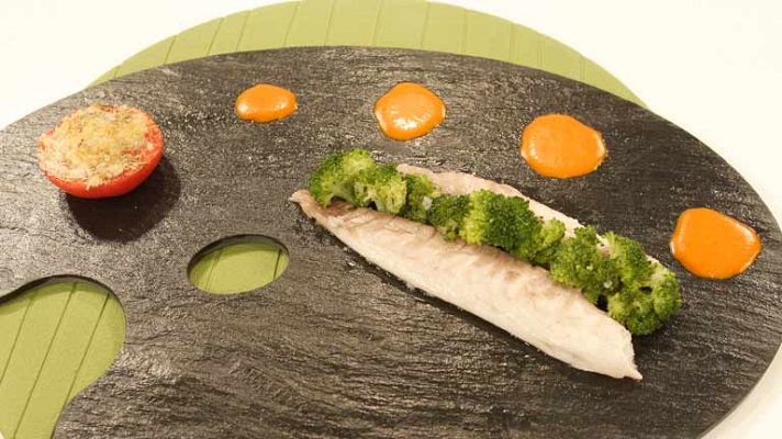 RTVE Cocina - Besugo a la sal con chupito de piquillos y queso