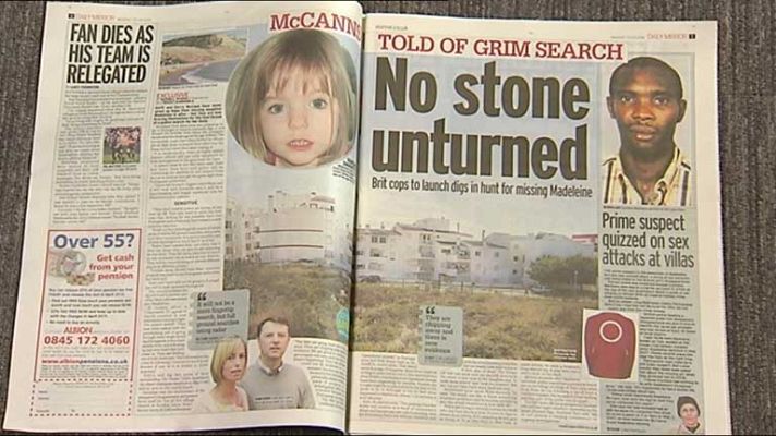 Telediario 1 - Georradar para buscar a Madeleine McCann